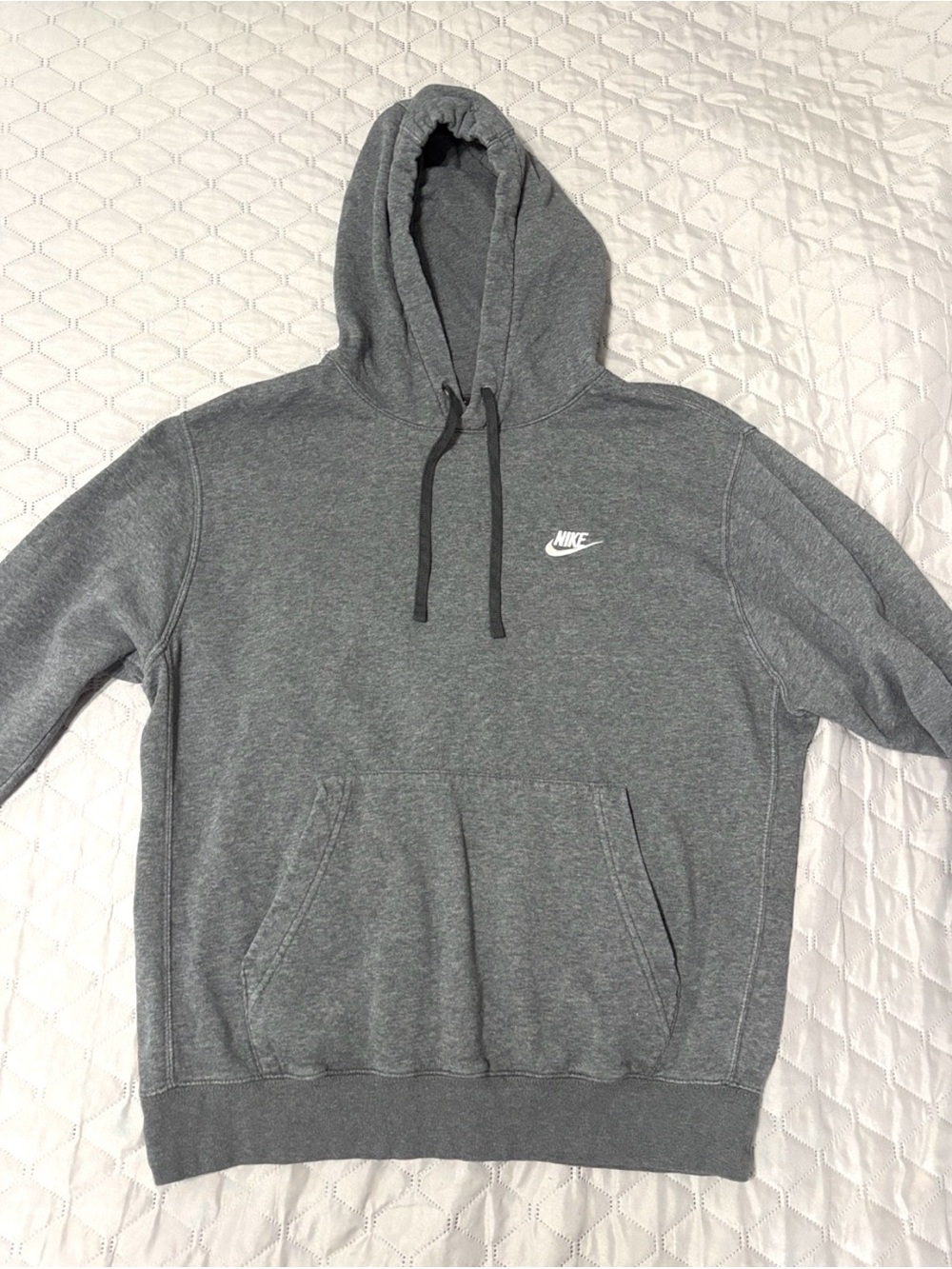 Nike Dark Gray Pullover Hoodie with White Swoosh *UNISEX*